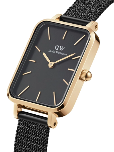 Daniel Wellington Quadro Pressed Ashfield 20x26mm In Schwarz