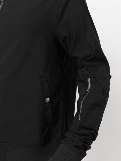 Shop Thom Krom Zipped-up Bomber Jacket In Black