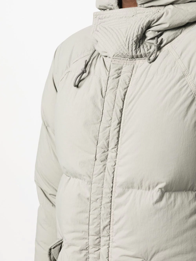 Shop Ten C Zip-up Padded Down Jacket In Grau