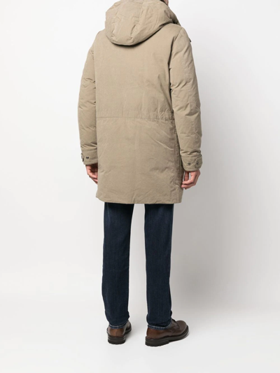 Moorer Teds Padded Duffle Coat In Neutrals