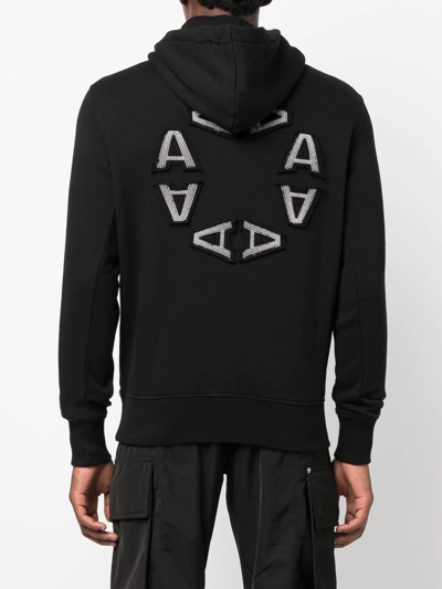 Alyx Studded-logo Detail Hoodie In Schwarz