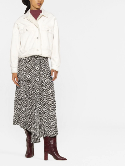 Isabel Marant Paoleta Faux Shearling-lined Denim Jacket In Neutrals