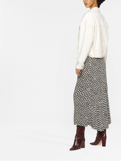Isabel Marant Paoleta Faux Shearling-lined Denim Jacket In Neutrals