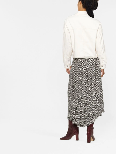 Isabel Marant Paoleta Faux Shearling-lined Denim Jacket In Neutrals