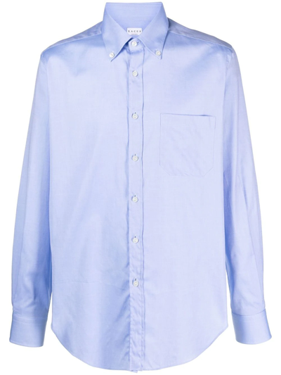Shop Xacus Classic Button-up Shirt In Blau