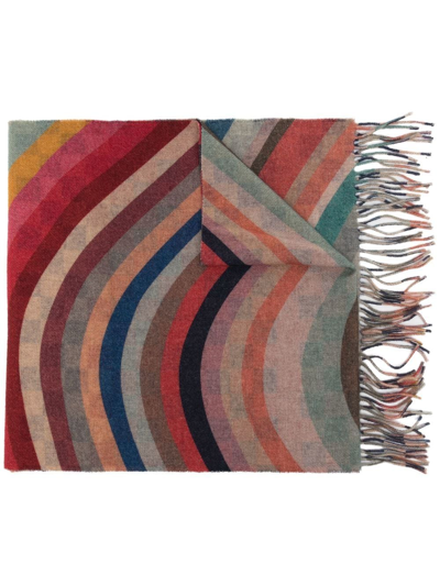 Shop Paul Smith Swirl-pattern Print Scarf In Mehrfarbig