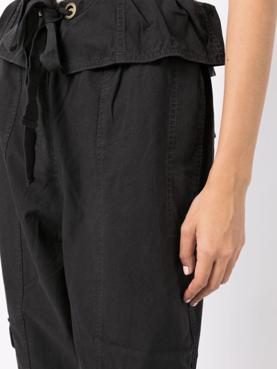 Shop Ulla Johnson Drawstring-waist Cargo Trousers In Black