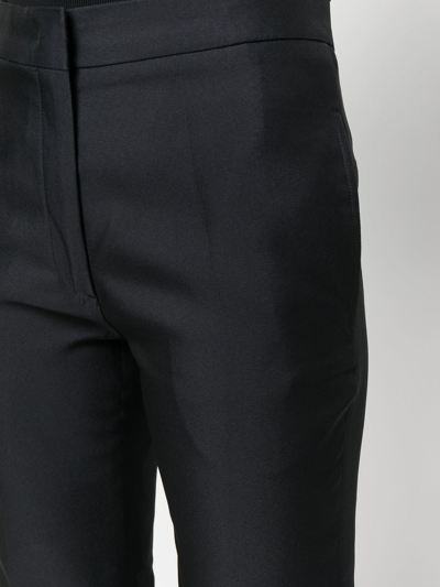 Shop Jil Sander High-waisted Cropped Trousers In Blau