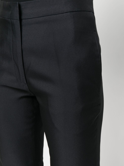 Jil Sander High-waisted Cropped Trousers In Blau