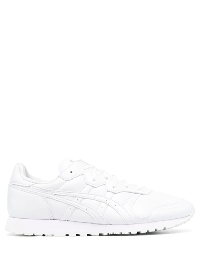 Shop Comme Des Garçons Shirt Low-top Leather Sneakers In Weiss