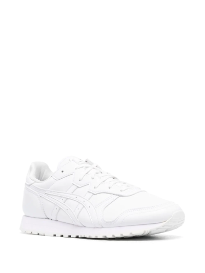 Shop Comme Des Garçons Shirt Low-top Leather Sneakers In Weiss