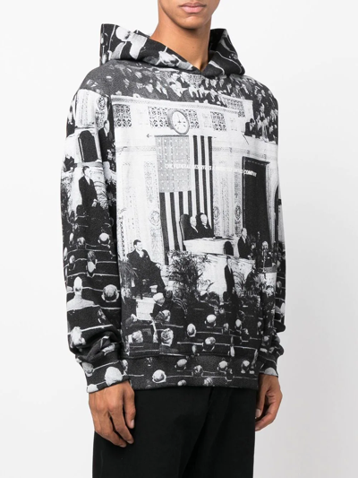 Shop Msftsrep Graphic-print Cotton Hoodie In Schwarz