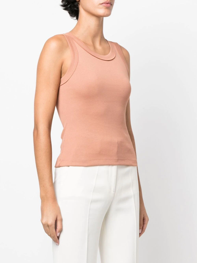 Shop Styland Organic Cotton Vest Top In Nude