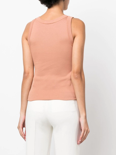 Shop Styland Organic Cotton Vest Top In Nude