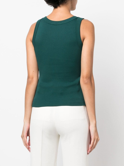 Shop Styland Organic Cotton Vest Top In Grün