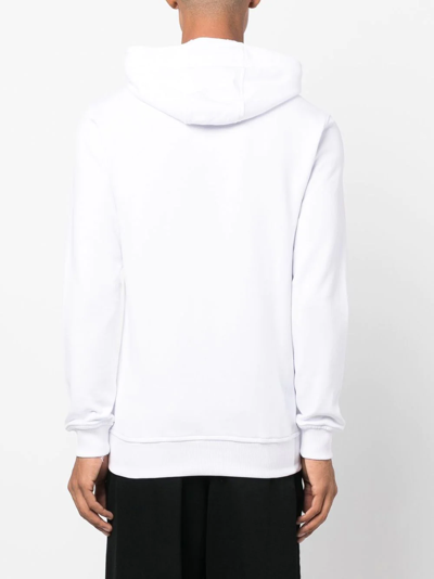 Shop Comme Des Garçons Shirt Graphic-print Long-sleeve Hoodie In Weiss