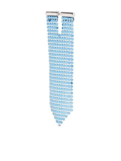 Shop Rabanne Chainmail Drop Earring In Blau