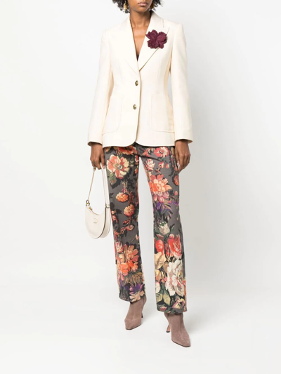 Zimmermann Single-breasted Blazer In Nude