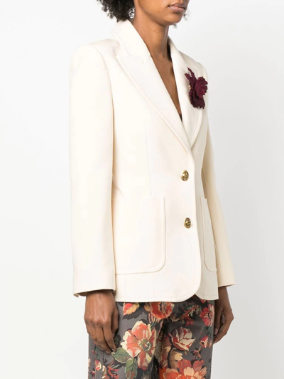 Zimmermann Single-breasted Blazer In Nude
