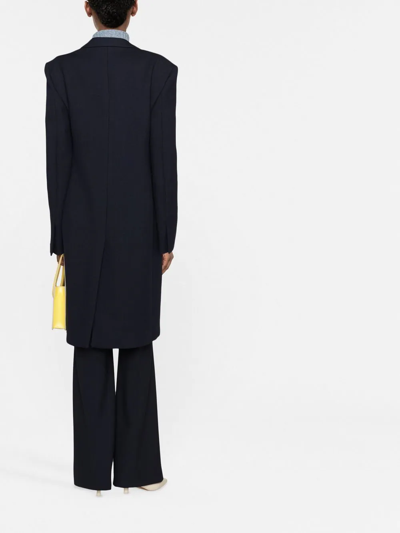 Jil Sander Single-button Wool Coat In Blau