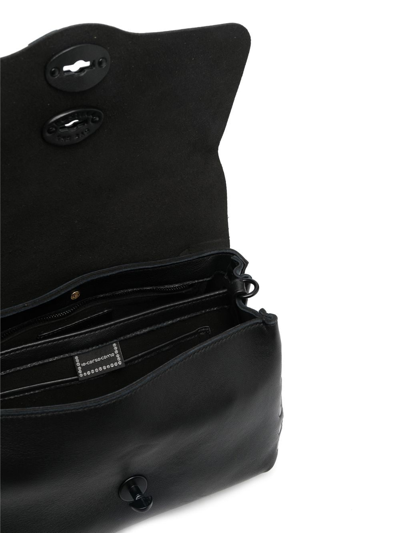 Zanellato Foldover Top Leather Satchel In Schwarz
