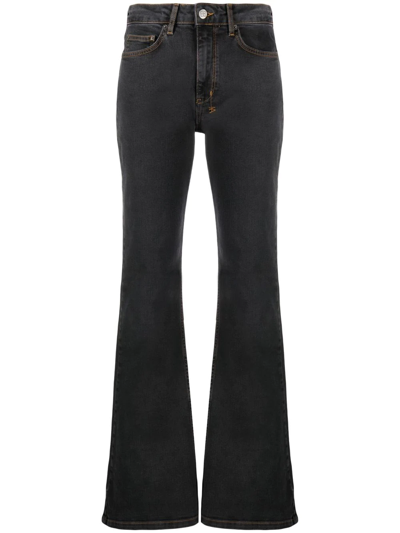 Ksubi Flared-leg Denim Jeans In Schwarz