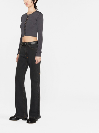 Ksubi Flared-leg Denim Jeans In Schwarz