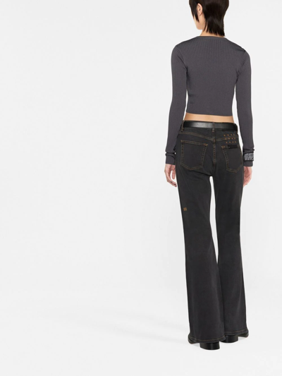 Ksubi Flared-leg Denim Jeans In Schwarz