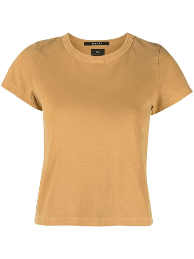 Shop Ksubi Short-sleeved Round-neck T-shirt In Orange
