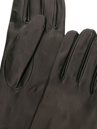 Shop Jil Sander Elbow-length Leather Gloves In Schwarz
