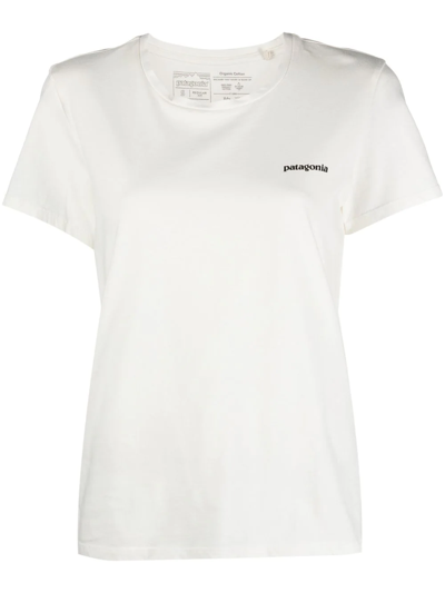 Shop Patagonia P-6 Mission Organic Cotton T-shirt In Weiss