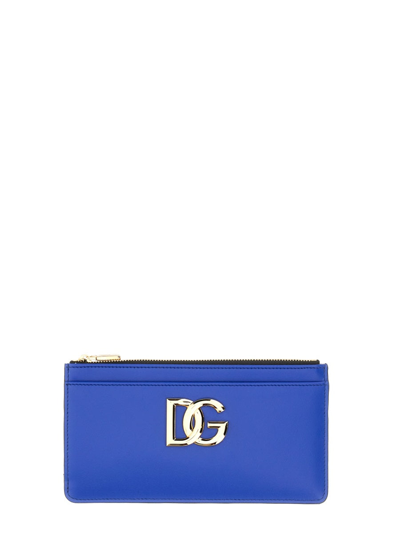 Shop Dolce & Gabbana Large Card Holder In Blue