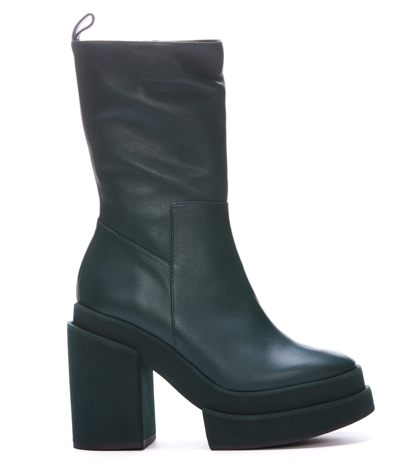 Shop Paloma Barceló Melissa Pump Boots In Green