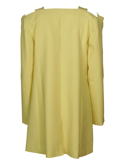 Shop Coperni Cutout Tailored Dress In Yellow