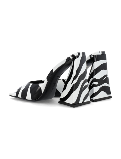 Shop Attico Devon Mule Zebra In White Black
