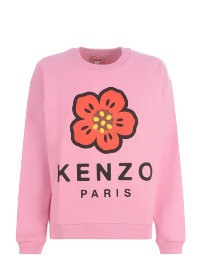 Kenzo Felpa Boke Flower In Cotone Rosa In Pink & Purple | ModeSens