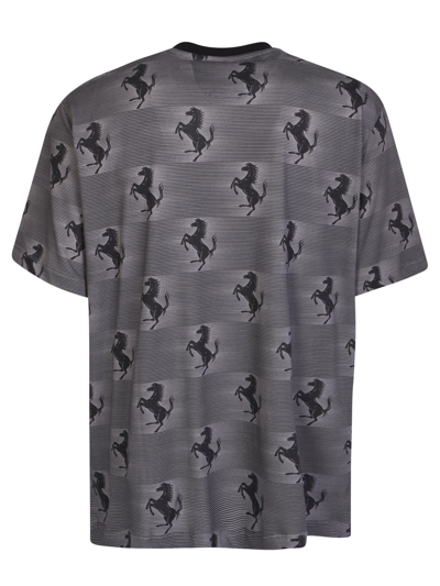 Shop Ferrari Cotton All-over Print T-shirt In Grey