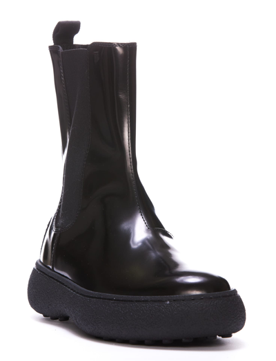 Shop Tod's Tods W. G. Chelsea Boots In Black