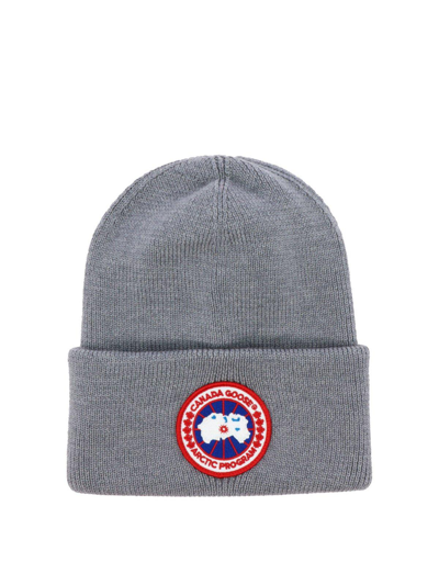 Shop Canada Goose Logo Embroidered Beanie