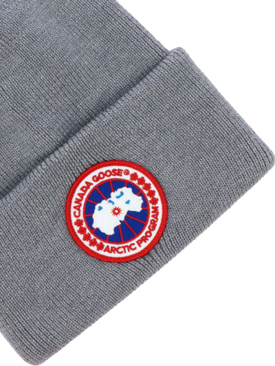 Shop Canada Goose Logo Embroidered Beanie
