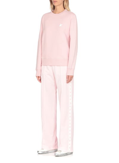 Shop Golden Goose Athena Sweatshirt In Pink Lavander/white