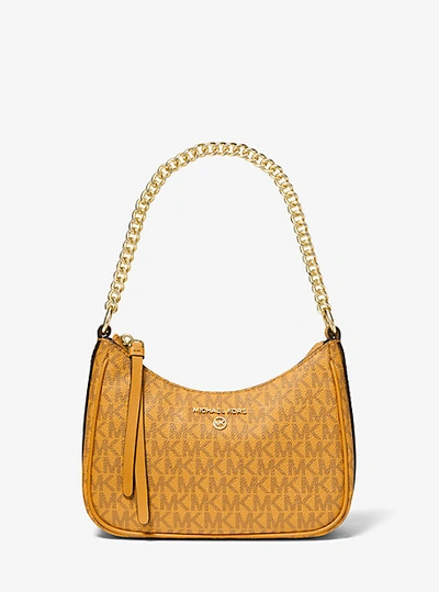 Jet Set Charm Small Logo Shoulder Bag In Yellow