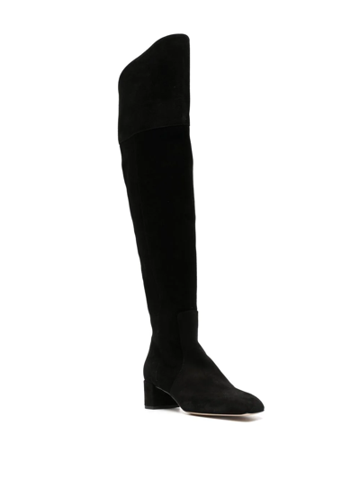 Shop Aeyde Letizia Over-the-knee Boots In 黑色