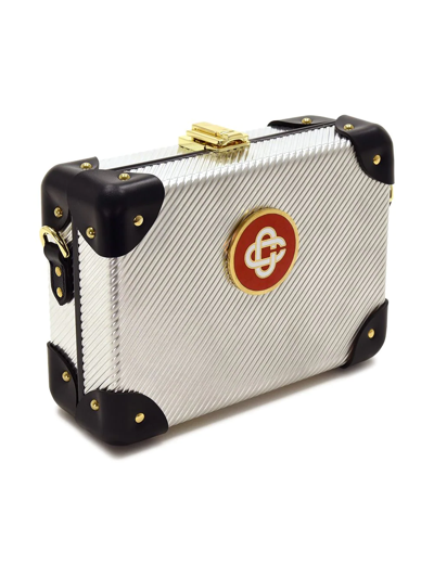 Casablanca Silver Globe-trotter Edition Miniature Case Bag In Silver
