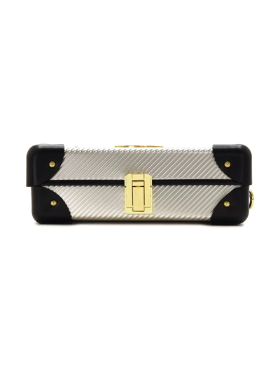 Casablanca Silver Globe-trotter Edition Miniature Case Bag In Silver