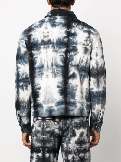 Shop Nahmias Padded Zip-front Jacket In Blacktyedye - Piece Dyed Stretch Twill