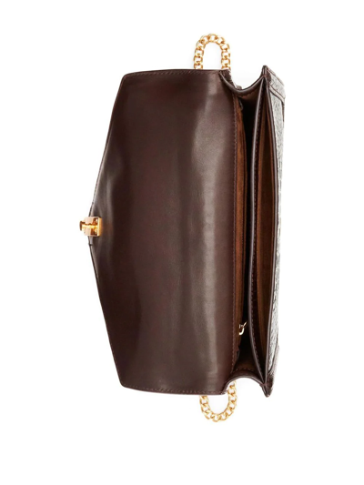 Shop Polo Ralph Lauren Crocodile-effect Leather Bag In 褐色