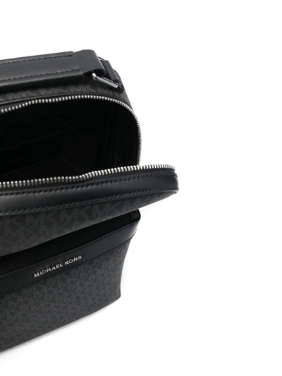 Shop Michael Kors Monogram-print Leather Backpack In 黑色