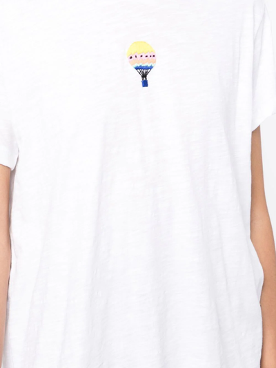 Shop Mira Mikati Embroidered-design T-shirt In White