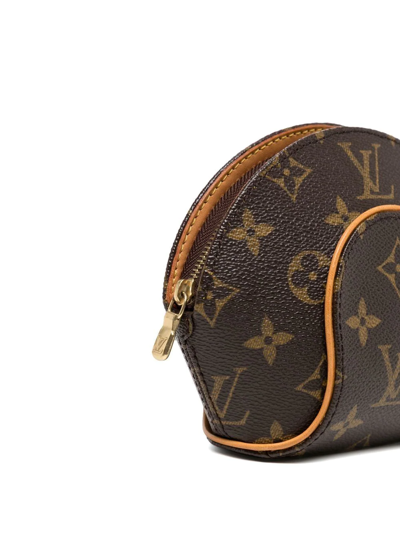 Pre-owned Louis Vuitton 2005 Monogram Mini Ellipse Pouch In Brown